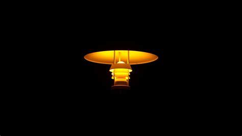 Yellow Light Lamp In Black Background Hd Black Wallpapers Hd