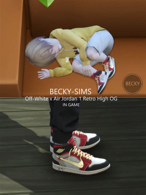 Beckysims Off White X Air Jordan 1 Retro High Og Emily Cc Finds