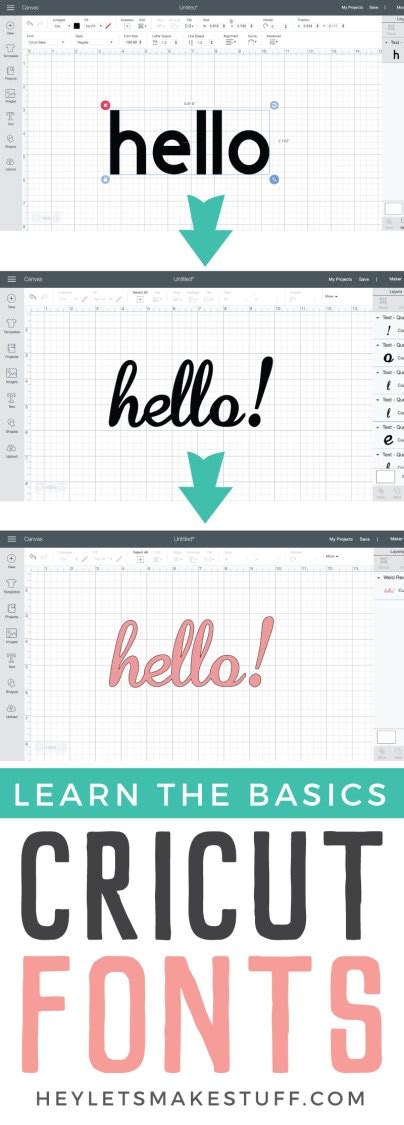 All About Cricut Design Space Fonts Hey Lets Make Stuff