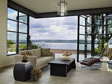 Classic Seattle Lakefront House Gets A Bookish Modern Twist