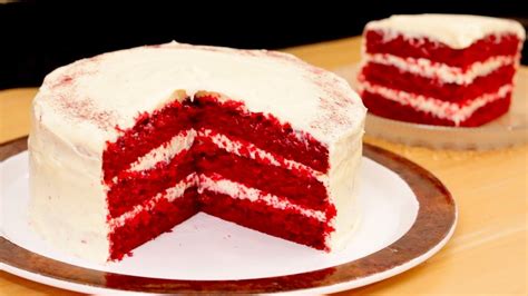 Red Velvet Cake With Cream Cheese Frosting Youtube