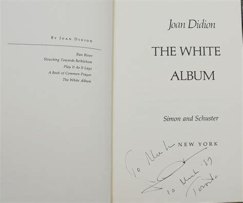 The White Album Joan Didion First Edition