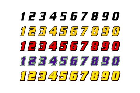 Racing Numbers Svg Download Digital Clipart Silhouette Vector Files
