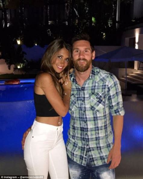 Lionel Messi Poses For A Photo With His Wife To Be Antonella Roccuzzo In Spain This Week Messi
