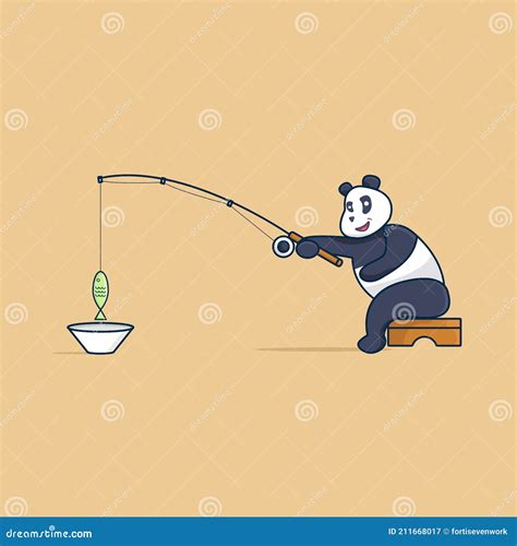 Panda Is Fishing Now With Happy Gesture And Got The Fish Amazingly