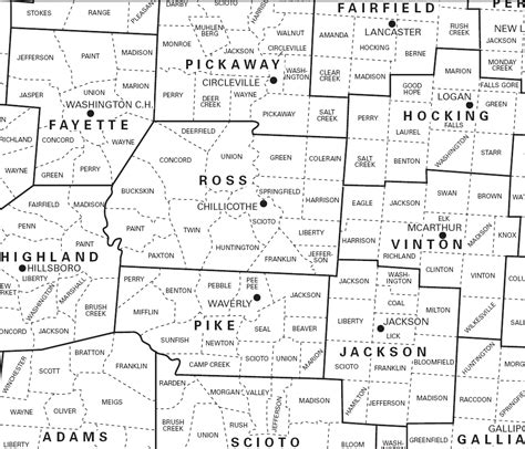 Ross County Ohio Map World Of Light Map