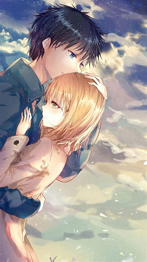 Anime Couple Sad Hug Wallpapers Wallpaper Cave