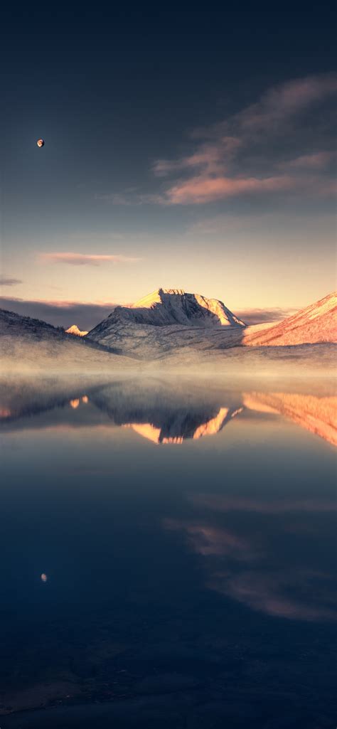 Mountains 4k Wallpaper Lake Evening Reflection Scenery Tranquility