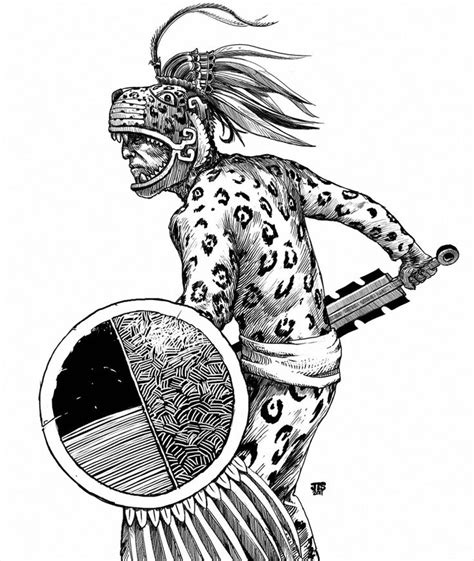 Aztec Jaguar Warrior By Artbyjts On Deviantart Aztec Warrior Aztec