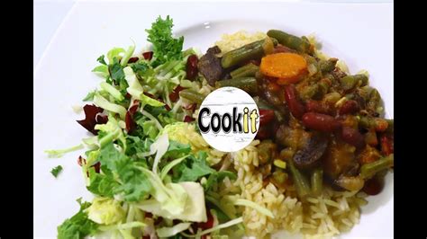 Put coconut, brown rice and almond flour together with rolled oats into a mixing bowl. Vegan Diet Recipe | Vegetable Stew - YouTube