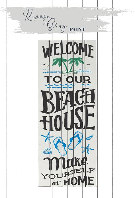 Welcome To Our Beach House Wooden Sign Beach House Sign Etsy