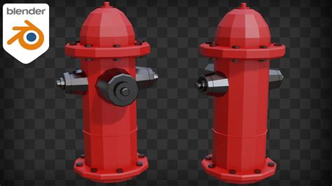 Low Poly Fire Hydrant Blender Tutorial Youtube