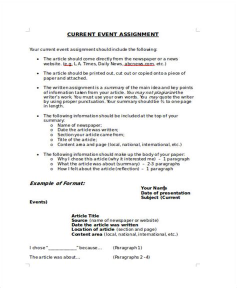 👍 Current Event Paper How To Write A Current Event Paper Essay 2019 02 22