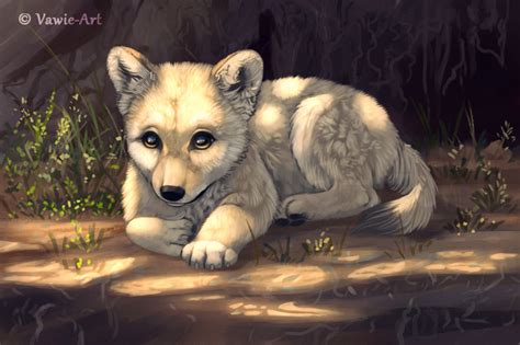 Wolf Pup 2 By Vawie Art On Deviantart Wolf Pup Baby Wolves Animated