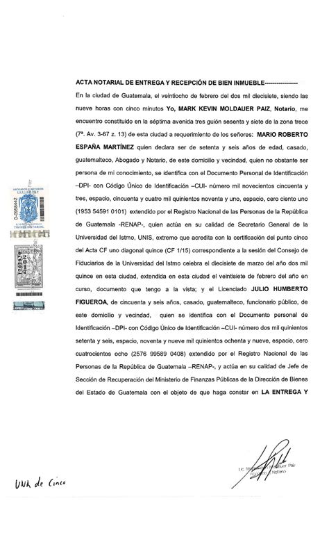 Ejemplo De Acta Notarial En Mexico Ejemplo Sencillo I