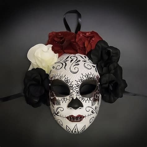 Day Of The Dead Mask Dia De Los Muertos Mask Masquerade Mask Etsy