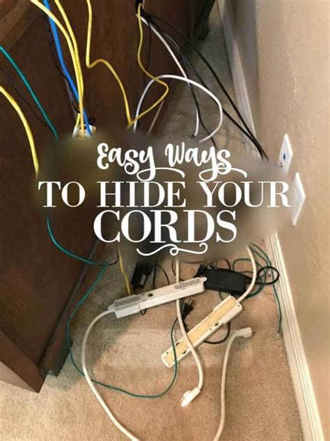 Cord Control 4 Easy Ways To Hide The Mess Crafting Is My Therapy Diy