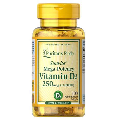 Puritans Pride Vitamin D3 10000 Iu Bolsters Immune Health Immune