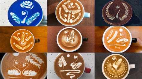 9 Different Latte Art Designs Swan Youtube