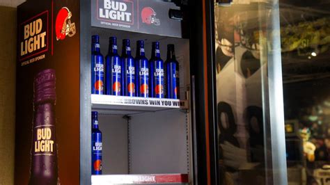 Cleveland Browns Bud Light Victory Fridge On Display At Pro Football