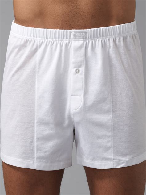 Lyst Hanro Cotton Jersey Boxers In White For Men