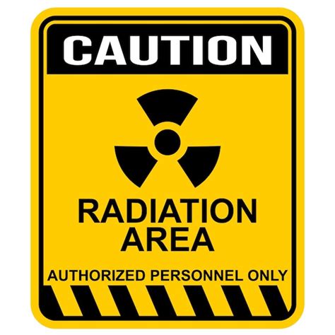 Premium Vector Caution Radiation Area Authorized Personnel Only