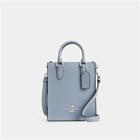 Coach Outlet North South Mini Tote In Grey Modesens