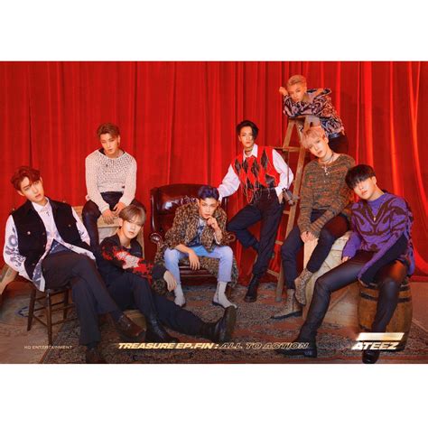 Ateez 1st Album Treasure Ep Fin All To Action Official Poster Ver A Kpop Usa