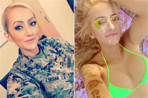 Combat Barbie Us Marine Drives Internet Wild With Boob Baring