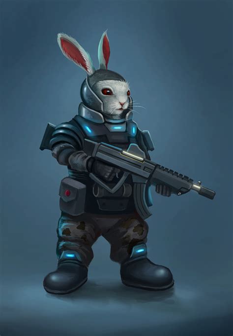 Sci Fi Military Rabbit By Cicakkia On Deviantart