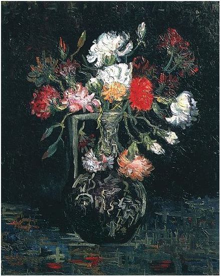 His arrival there marked the beginning of a highly productive period that was to. Vase with White and Red Carnations by Vincent Van Gogh - 685