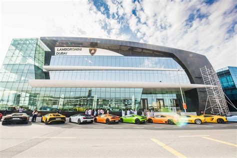 Worlds Largest Lamborghini Showroom Opened In Dubai