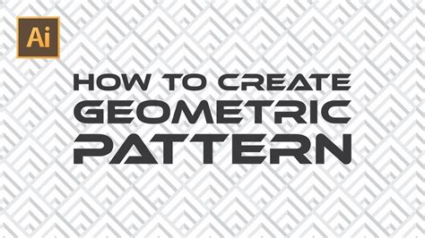 How To Create Geometric Pattern Illustrator Tutorial Youtube