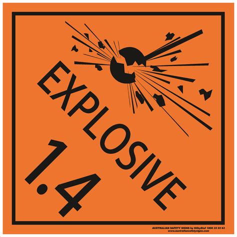 Class Explosive A Discount Safety Signs New Zealand