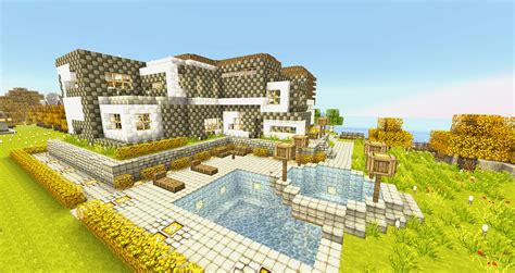 Minecraft Wallpapers Modern House By Nsgeo On Deviantart