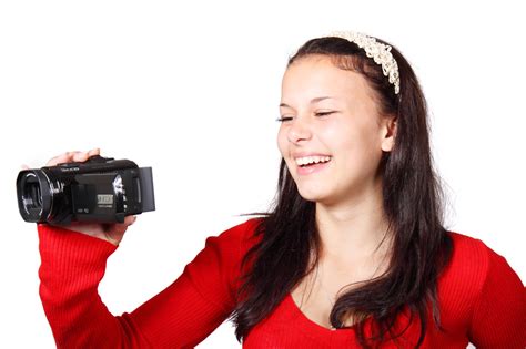 Woman Holding Video Camera Free Stock Photo Public Domain Pictures