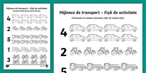 Mijloace De Transport Fișă De Activitate Twinkl