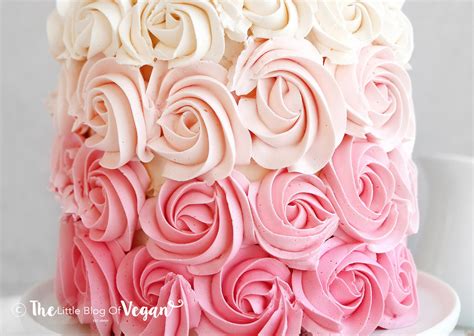 Ombré Rosette Cake The Little Blog Of Vegan