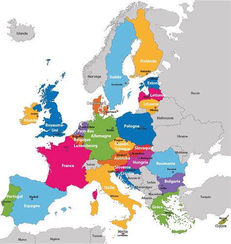 Carte Des États Membres De Lunion Européenne