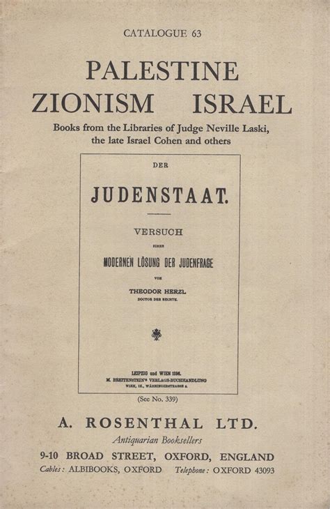 Palestine Zionism Israel Books From The Libraries Of Judge Neville