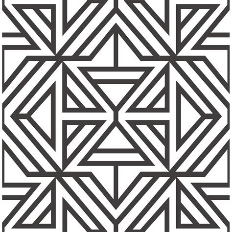 2902 25553 Helios Black Geometric Wallpaper By A