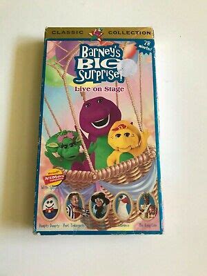 Barney Big Surprise Live On Stage Classic Collection Vhs Video Tape