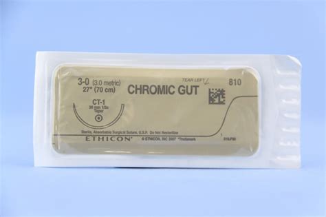 Ethicon Suture 810h 3 0 Chromic Gut 27 Ct 1 Taper Esutures