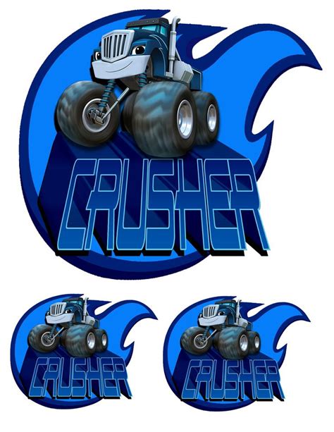 Stickers Blaze And The Monsters Machines Crusher Decals And Pair
