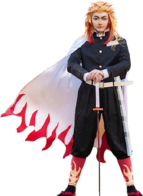 Cosplay Anime Demon Slayer Kimetsu No Yaiba Rengoku Kyoujurou Costume