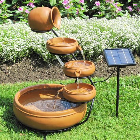 Koolatron Solar Terracotta Cascading Fountain And Reviews Wayfair