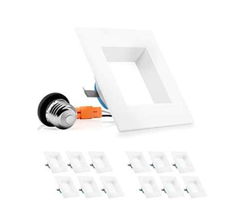 Parmida 12 Pack 4 Inch Dimmable Led Square Retrofit Recessed