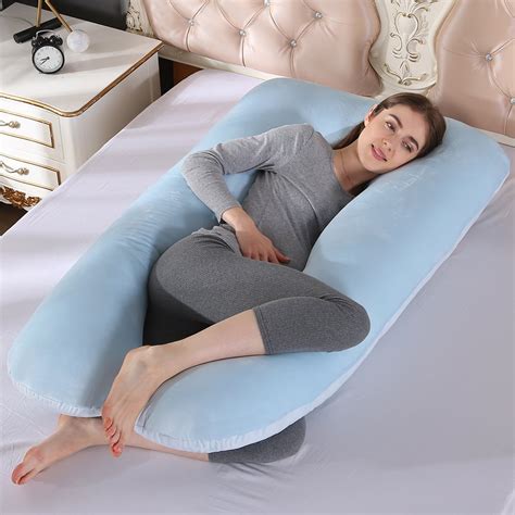 soft velvet u shaped body pillow full body pregnancy maternity pillow for pregnant women