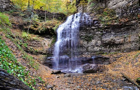 The Gorgeous Tiffany Falls Conservation Area In The Summer And Winter