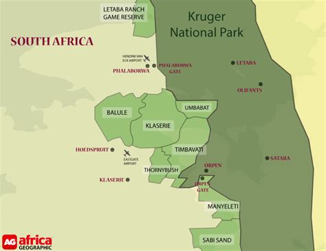 Kruger National Park Map Africa Geographic